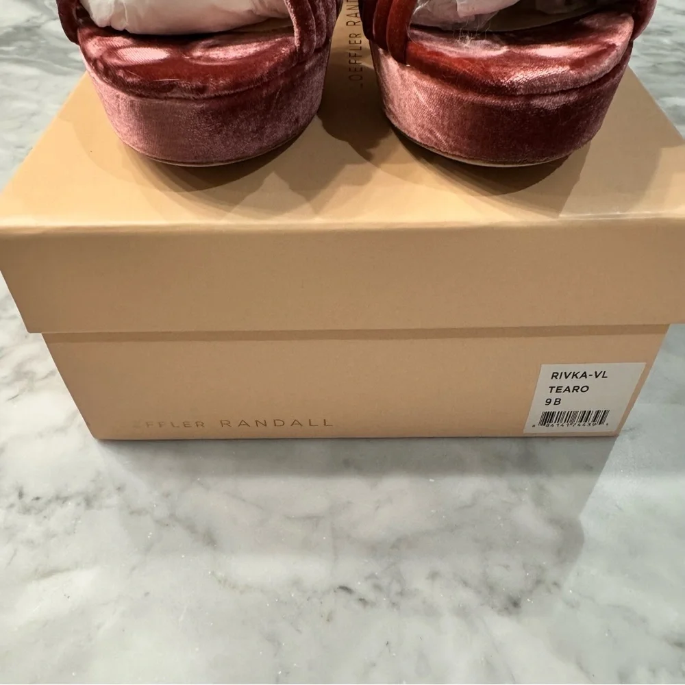 Loeffler Randall Rivka Velvet Burgundy Knot Platform Sandal - Picture 10 of 10